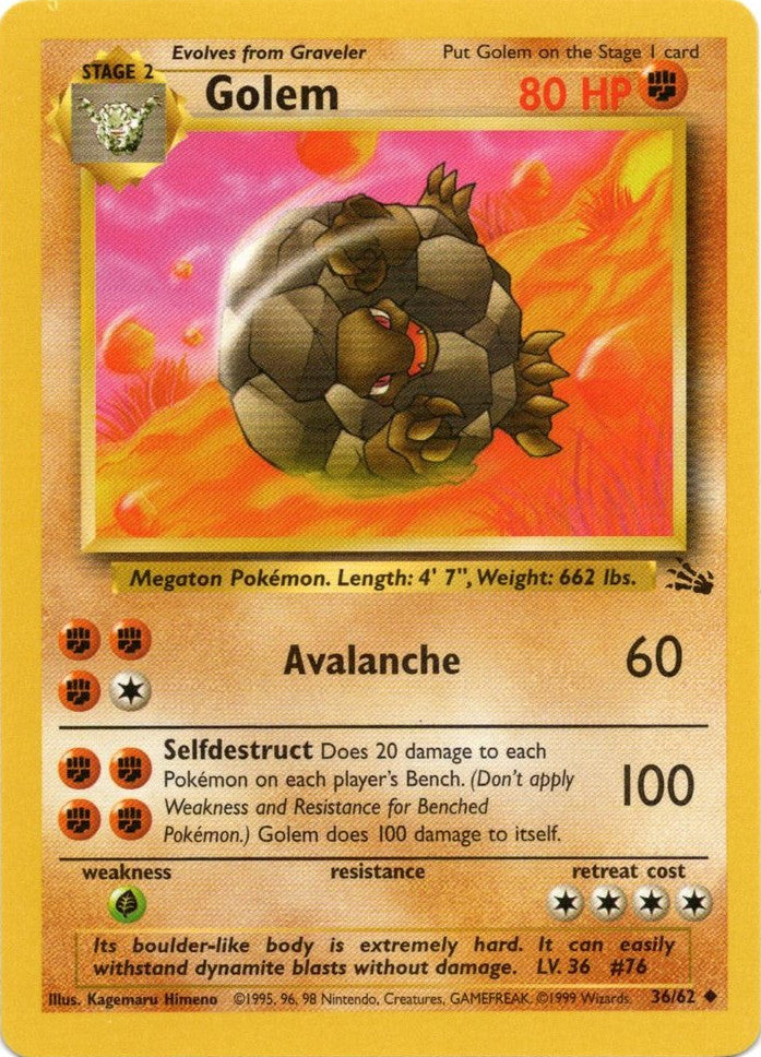 Golem (36/62) [Fossil Unlimited] | Card Citadel