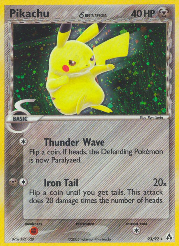 Pikachu (93/92) (Delta Species) [EX: Legend Maker] | Card Citadel