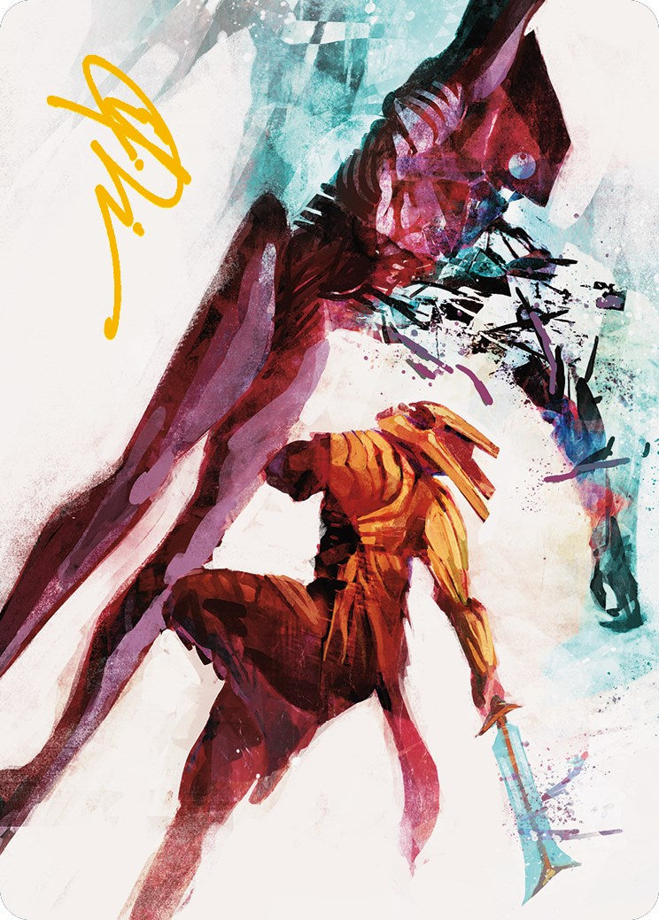 Hexgold Slash Art Card (Gold-Stamped Signature) [Phyrexia: All Will Be One Art Series] | Card Citadel