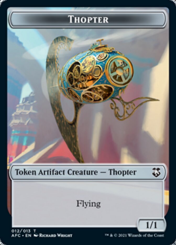 Thopter // Treasure Double-sided Token [Dungeons & Dragons: Adventures in the Forgotten Realms Commander Tokens] | Card Citadel