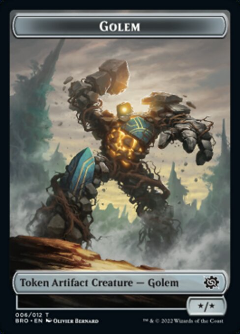 Powerstone // Golem Double-Sided Token [The Brothers' War Tokens] | Card Citadel