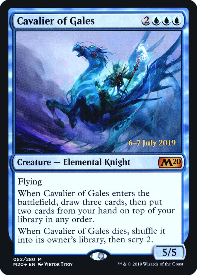 Cavalier of Gales  [Core Set 2020 Prerelease Promos] | Card Citadel