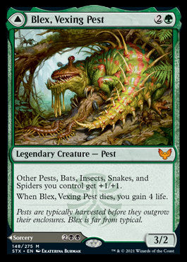 Blex, Vexing Pest // Search for Blex [Strixhaven: School of Mages] | Card Citadel