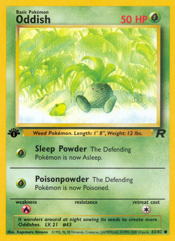 Oddish (63/82) [Team Rocket 1st Edition] | Card Citadel