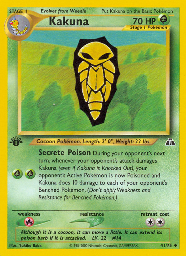 Kakuna (41/75) [Neo Discovery 1st Edition] | Card Citadel