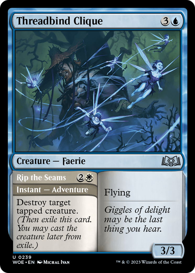 Threadbind Clique // Rip the Seams [Wilds of Eldraine] | Card Citadel