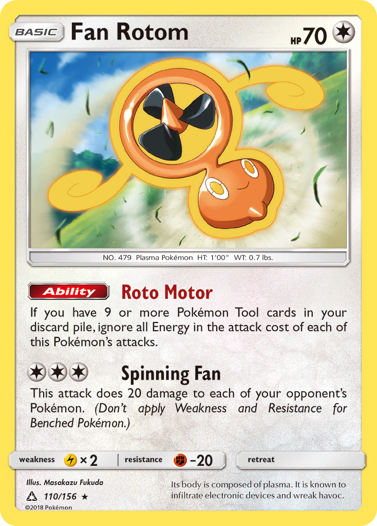 Fan Rotom (110/156) [Sun & Moon: Ultra Prism] | Card Citadel