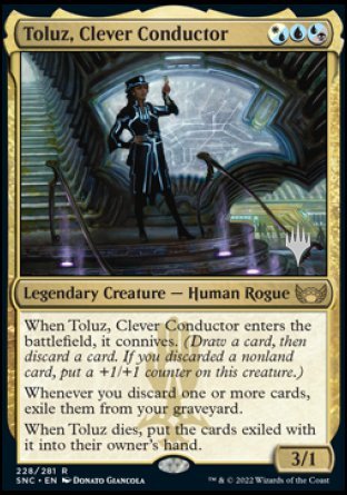 Toluz, Clever Conductor (Promo Pack) [Streets of New Capenna Promos] | Card Citadel