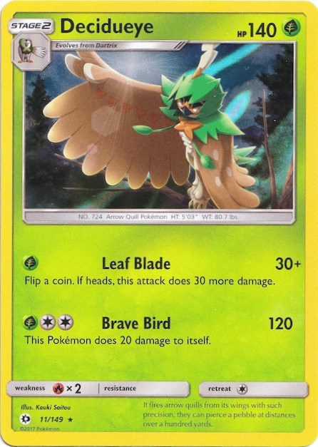 Decidueye (11/149) (Water Web Holo) [Sun & Moon: Base Set] | Card Citadel