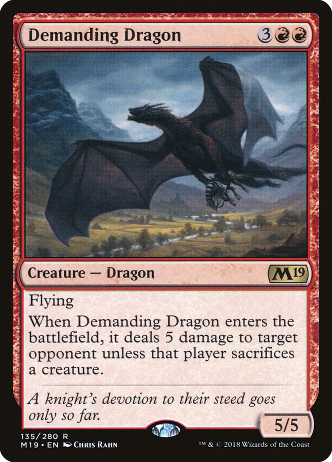 Demanding Dragon [Core Set 2019] | Card Citadel