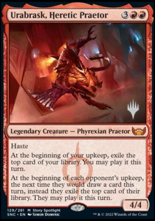 Urabrask, Heretic Praetor (Promo Pack) [Streets of New Capenna Promos] | Card Citadel