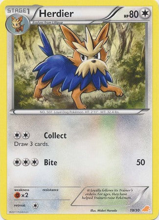 Herdier (19/30) [Black & White: Trainer Kit - Excadrill] | Card Citadel