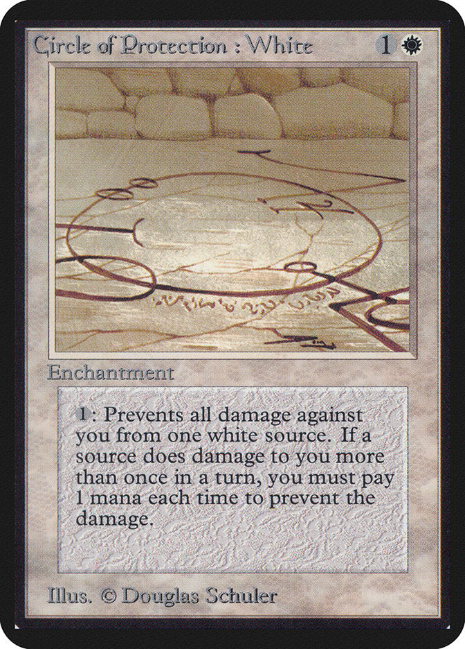 Circle of Protection: White [Limited Edition Alpha] | Card Citadel