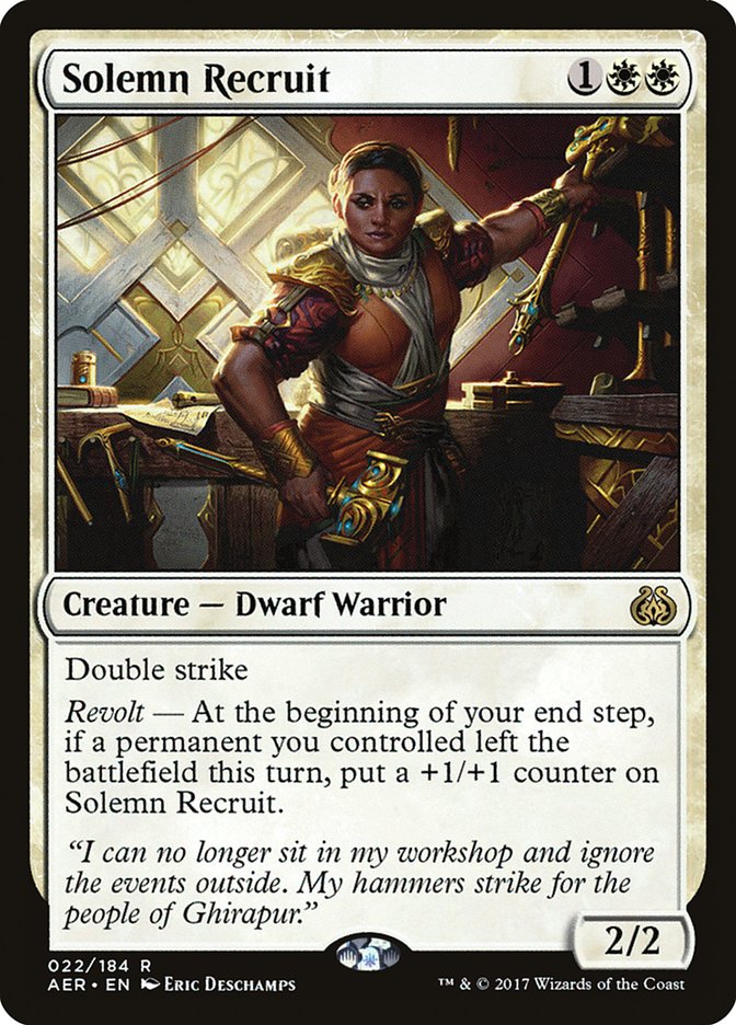 Solemn Recruit [Aether Revolt] | Card Citadel