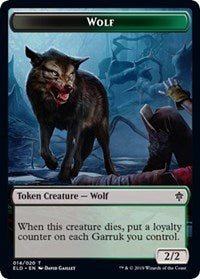 Wolf // Food (17) Double-sided Token [Throne of Eldraine Tokens] | Card Citadel