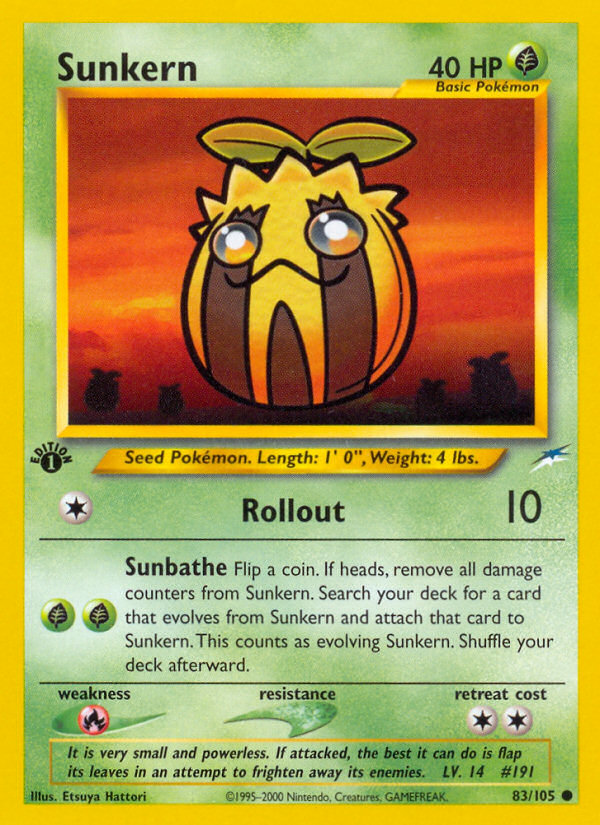 Sunkern (83/105) [Neo Destiny 1st Edition] | Card Citadel