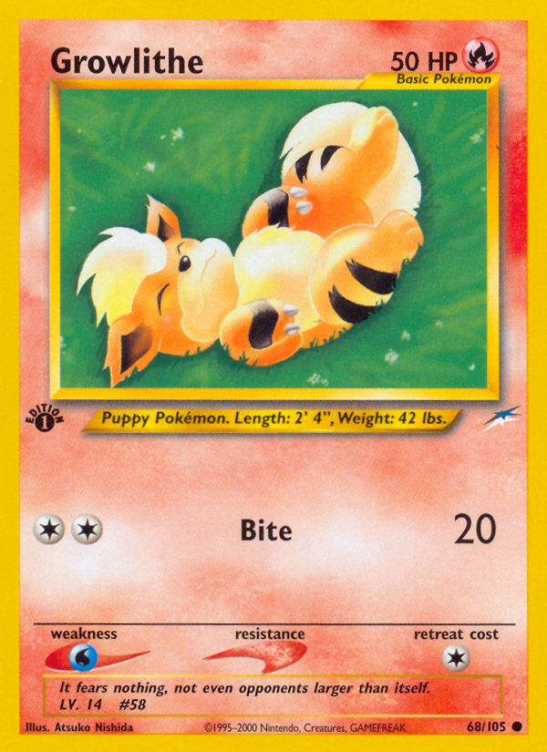 Growlithe (68/105) [Neo Destiny 1st Edition] | Card Citadel