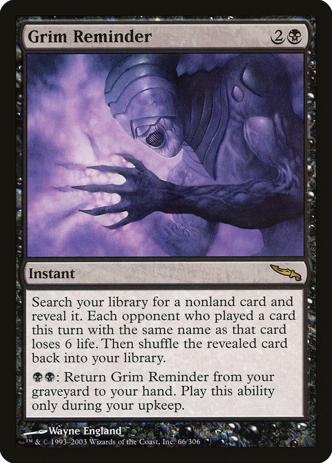 Grim Reminder [Mirrodin] | Card Citadel