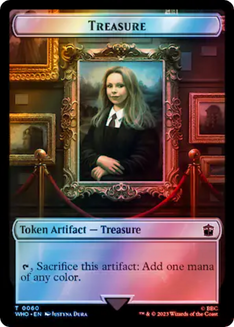 Warrior // Treasure (0060) Double-Sided Token (Surge Foil) [Doctor Who Tokens] | Card Citadel