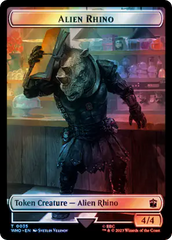 Alien Rhino // Clue (0054) Double-Sided Token (Surge Foil) [Doctor Who Tokens] | Card Citadel