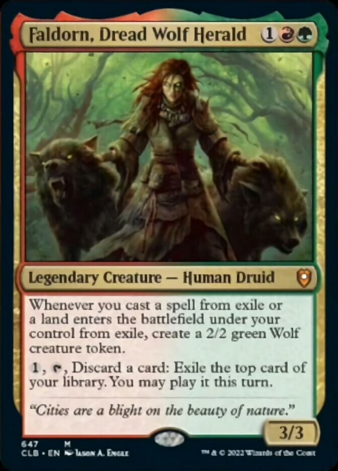 Faldorn, Dread Wolf Herald [Commander Legends: Battle for Baldur's Gate] | Card Citadel