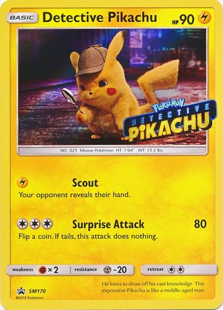 Detective Pikachu (SM170) (Detective Pikachu Stamped) [Sun & Moon: Black Star Promos] | Card Citadel