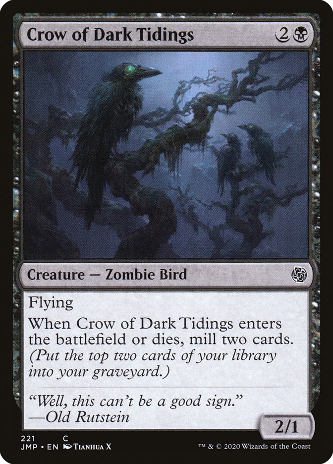 Crow of Dark Tidings [Jumpstart] | Card Citadel