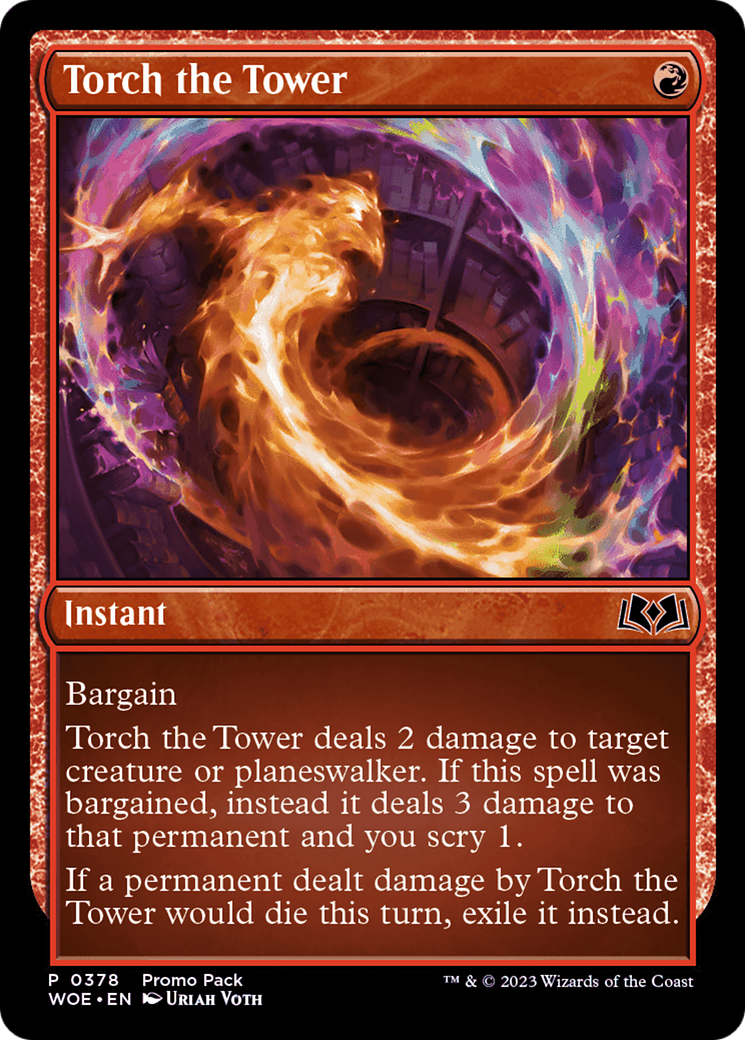 Torch the Tower (Promo Pack) [Wilds of Eldraine Promos] | Card Citadel