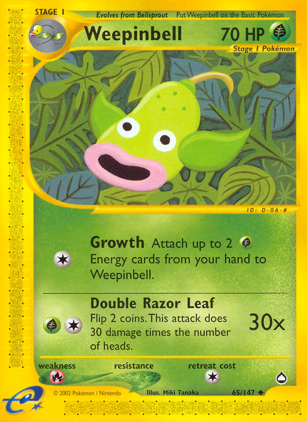 Weepinbell (65/147) [Aquapolis] | Card Citadel