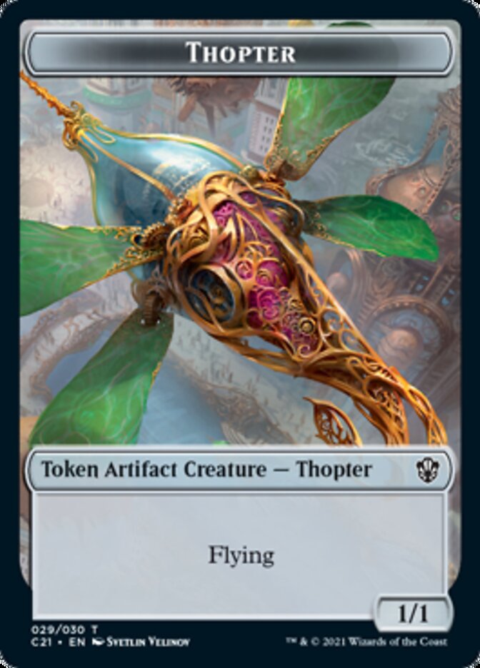 Golem (026) // Thopter Token [Commander 2021 Tokens] | Card Citadel