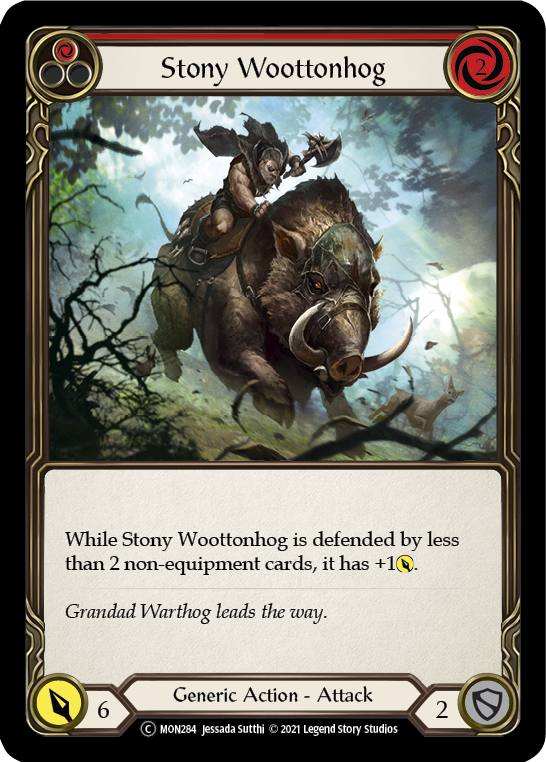 Stony Woottonhog (Red) [U-MON284] Unlimited Normal | Card Citadel