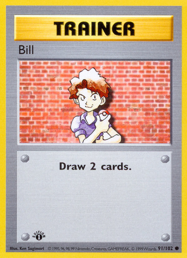 Bill (91/102) (Shadowless) [Base Set 1st Edition] | Card Citadel