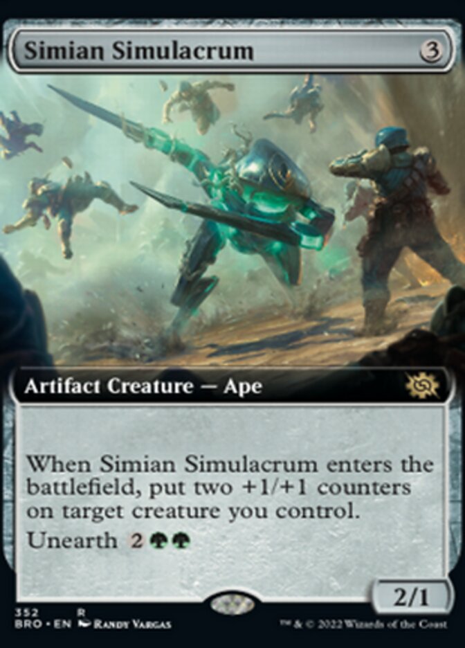 Simian Simulacrum (Extended Art) [The Brothers' War] | Card Citadel