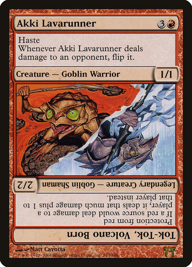 Akki Lavarunner // Tok-Tok, Volcano Born [Champions of Kamigawa] | Card Citadel