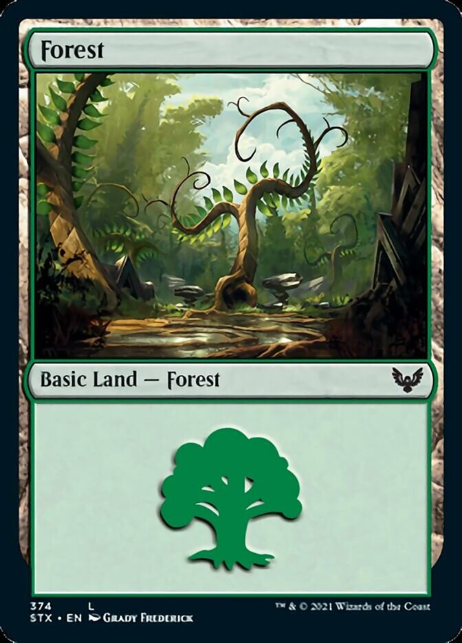 Forest (#374) [Strixhaven: School of Mages] | Card Citadel