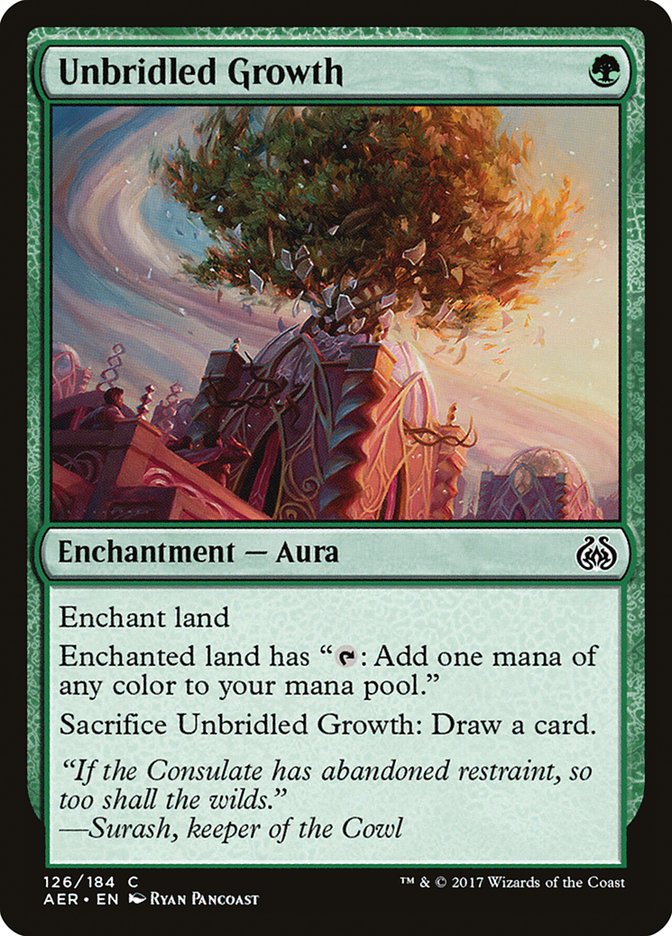 Unbridled Growth [Aether Revolt] | Card Citadel