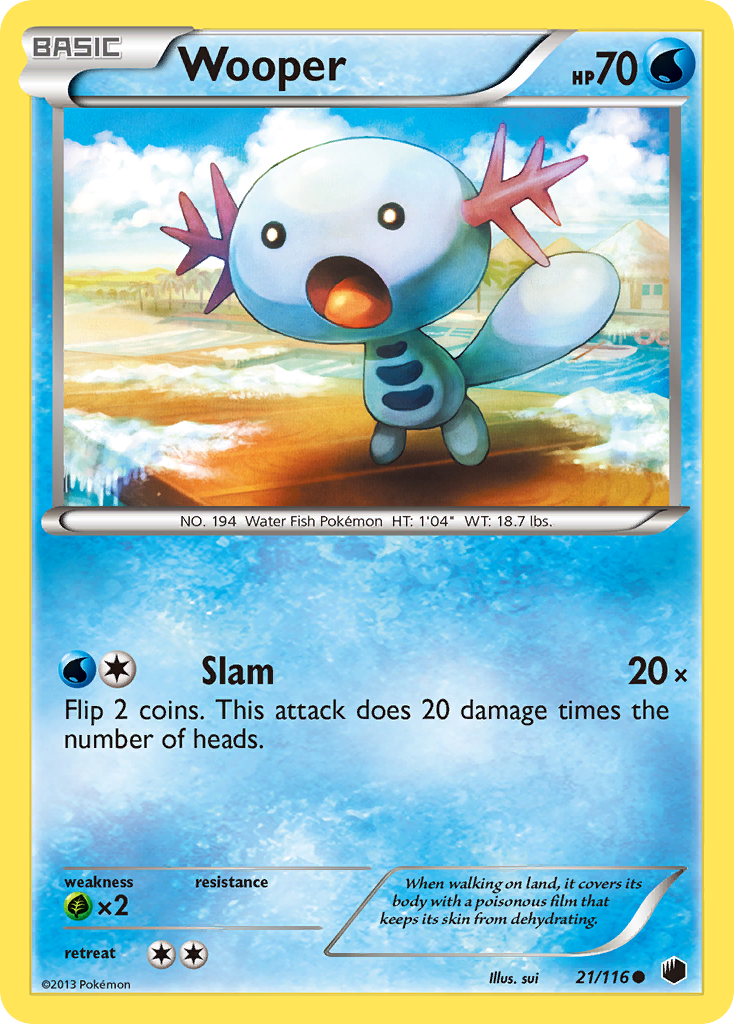 Wooper (21/116) [Black & White: Plasma Freeze] | Card Citadel