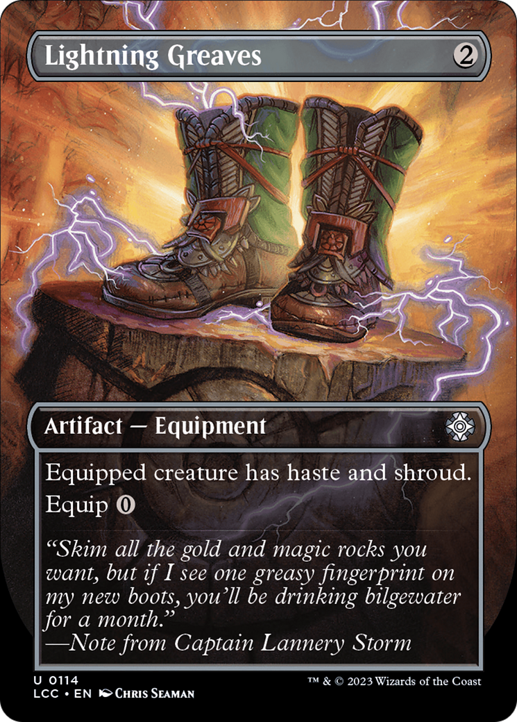 Lightning Greaves (Borderless) [The Lost Caverns of Ixalan Commander] | Card Citadel