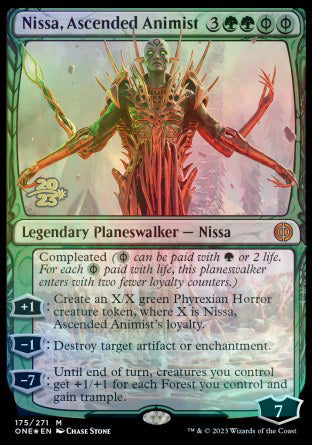 Nissa, Ascended Animist [Phyrexia: All Will Be One Prerelease Promos] | Card Citadel