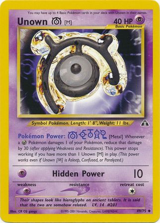 Unown [M] (49/75) [Neo Discovery Unlimited] | Card Citadel