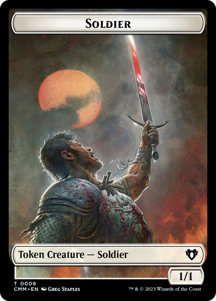 Soldier (0009) // Daretti, Scrap Savant Emblem Double-Sided Token [Commander Masters Tokens] | Card Citadel