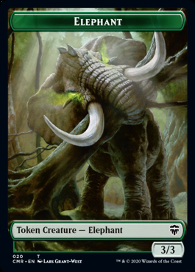 Elephant // Soldier Token [Commander Legends Tokens] | Card Citadel