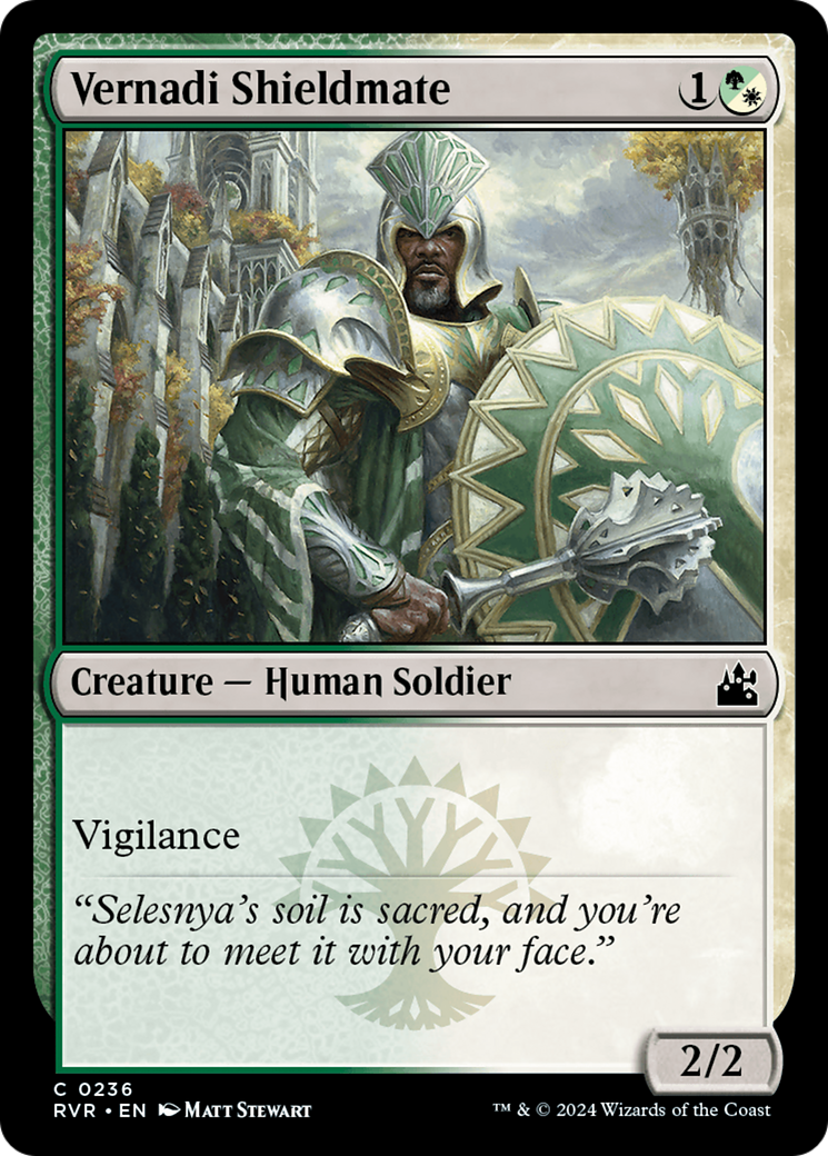 Vernadi Shieldmate [Ravnica Remastered] | Card Citadel