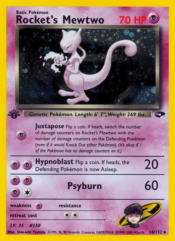 Rocket's Mewtwo (14/132) [Gym Challenge 1st Edition] | Card Citadel