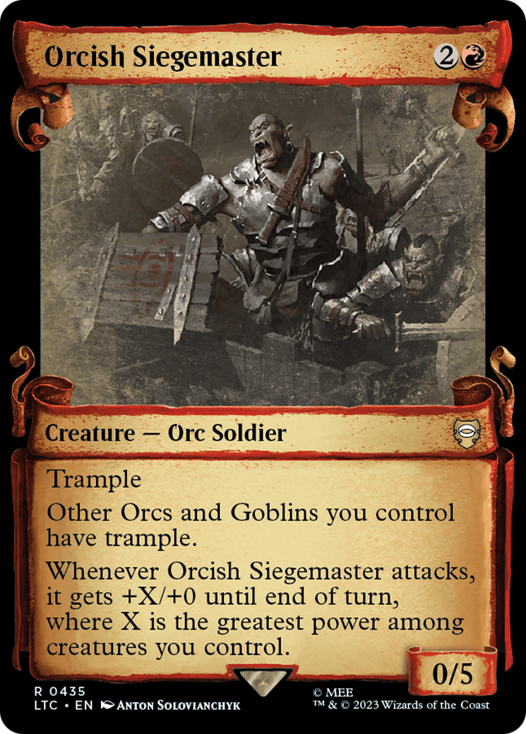 Orcish Siegemaster [The Lord of the Rings: Tales of Middle-Earth Commander Showcase Scrolls] | Card Citadel