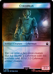 Fish // Cyberman Double-Sided Token (Surge Foil) [Doctor Who Tokens] | Card Citadel