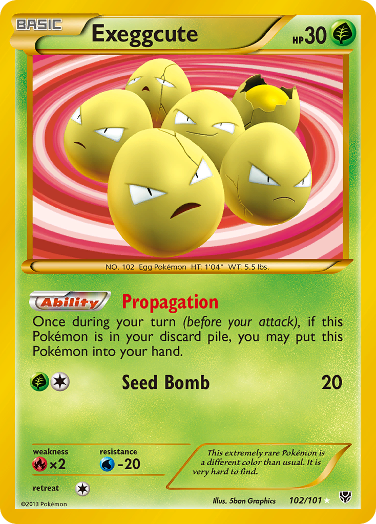 Exeggcute (102/101) [Black & White: Plasma Blast] | Card Citadel