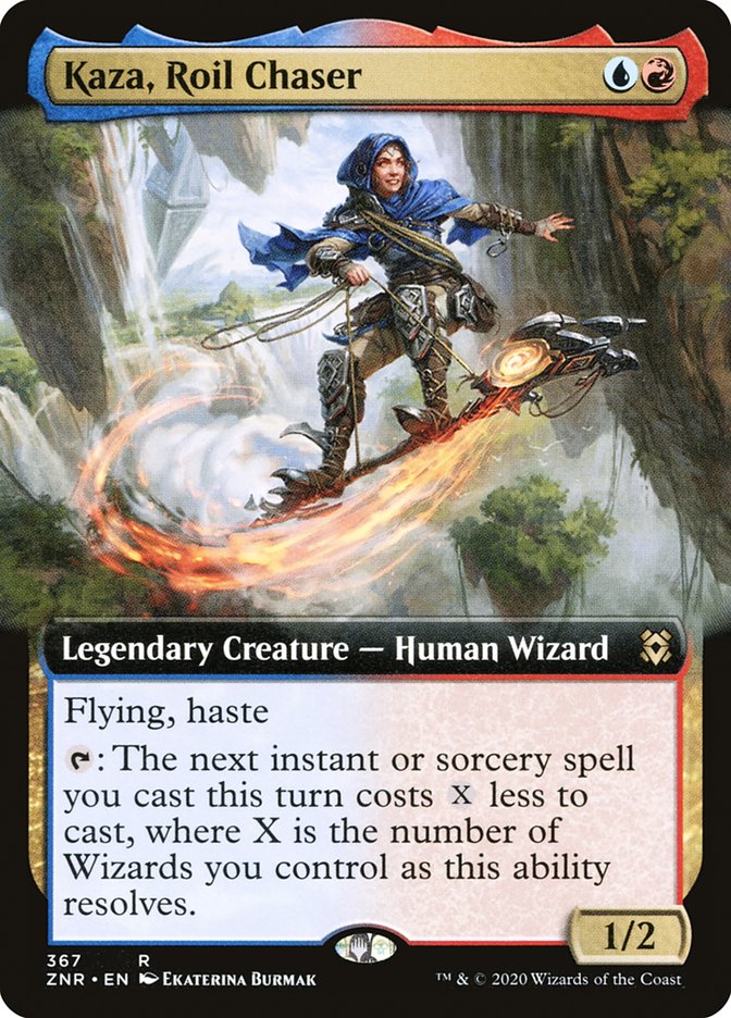 Kaza, Roil Chaser (Extended Art) [Zendikar Rising] | Card Citadel