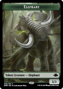Elephant // Marit Lage Double-Sided Token [Dominaria Remastered Tokens] | Card Citadel
