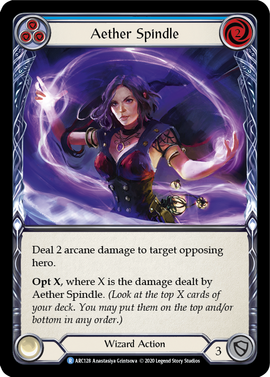 Aether Spindle (Blue) [ARC128] Unlimited Rainbow Foil | Card Citadel